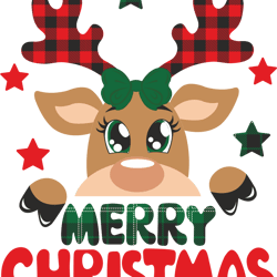 reindeer merry christmas svg, buffalo plaid christmas svg, christmas svg, merry christmas svg, digital download
