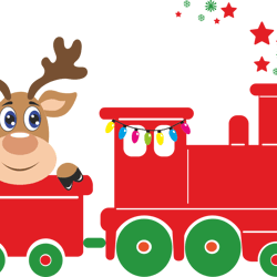 christmas train svg, deer svg, christmas svg, christmas logo svg, merry christmas svg, digital download