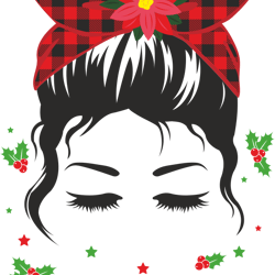 christmas messy bun svg, messy bun svg, christmas logo svg, merry christmas svg, christmas vibes svg, digital download