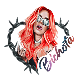karol g with red hair png, bichota png, la bichota png, karol g red hair design, karol g tattoo, instant download