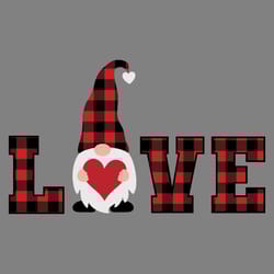 plaid gnome love svg, valentine svg, gnome svg, valentine gnome svg, gnome hugging heart, gnome with, digital download