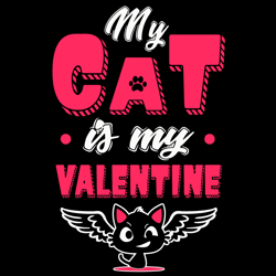 my cat is my valentine svg, valentine svg, valentines day svg, cat svg, valentine cat svg, black cat, digital download