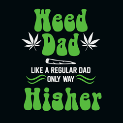 weed dad like a regular dad only way higher svg, trending svg, cannabis svg clipart, silhouette svg, digital download