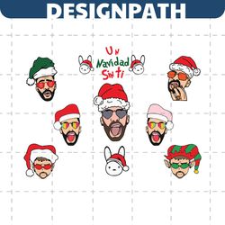 una navidad sin ti funny bad bunny santa svg download