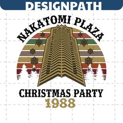 vintage nakatomi plaza christmas party 1988 svg cricut file