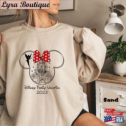 custom disney family vacation year shirt personalized minnie mickey t-shirt matching sweatshirt hoodie classic