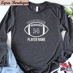 custom football long sleeve shirt personalized outfit hoodie unisex