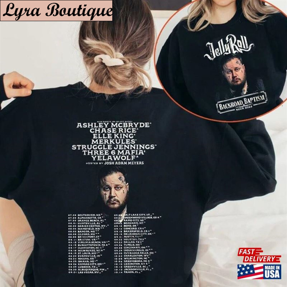 Jelly Roll 2023 T-Shirt Backroad Baptism Tour Sweatshirt Music Concert Classic - TeebyHumans.jpg
