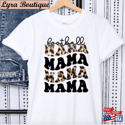 leopard print football mama sweatshirt crewneck tackle pullover classic hoodie