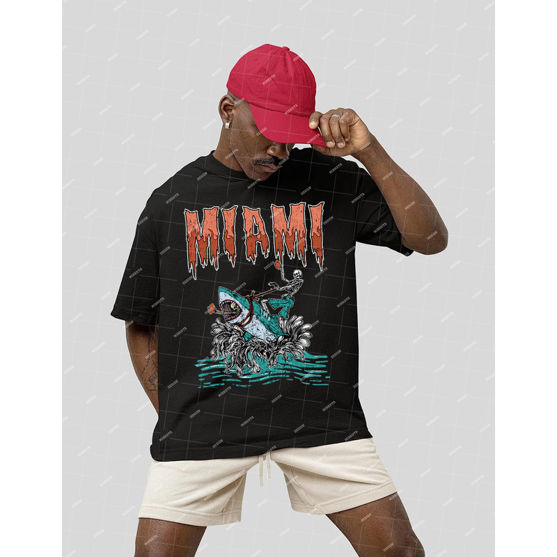 Miami Skeleton Football T-Shirt, Miami Graphic Bootleg T-Shirt, Vintage Miami Football, Gift of Her.jpg