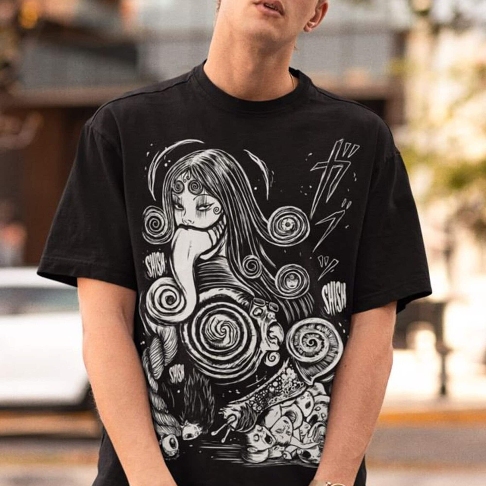 Horror Manga Creepy Girl Shirt, Dark Anime Gothic T-Shirt, Manga Gothic T-Shirt Inactive, Anime Shirt, Anime Lovers Shirt, Anime Unisex Tees 1.jpg