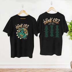 blink 182 band tour 2023 t-shirt, graphic blink smile 182 t-shirt, blink 182 fan gift shirt