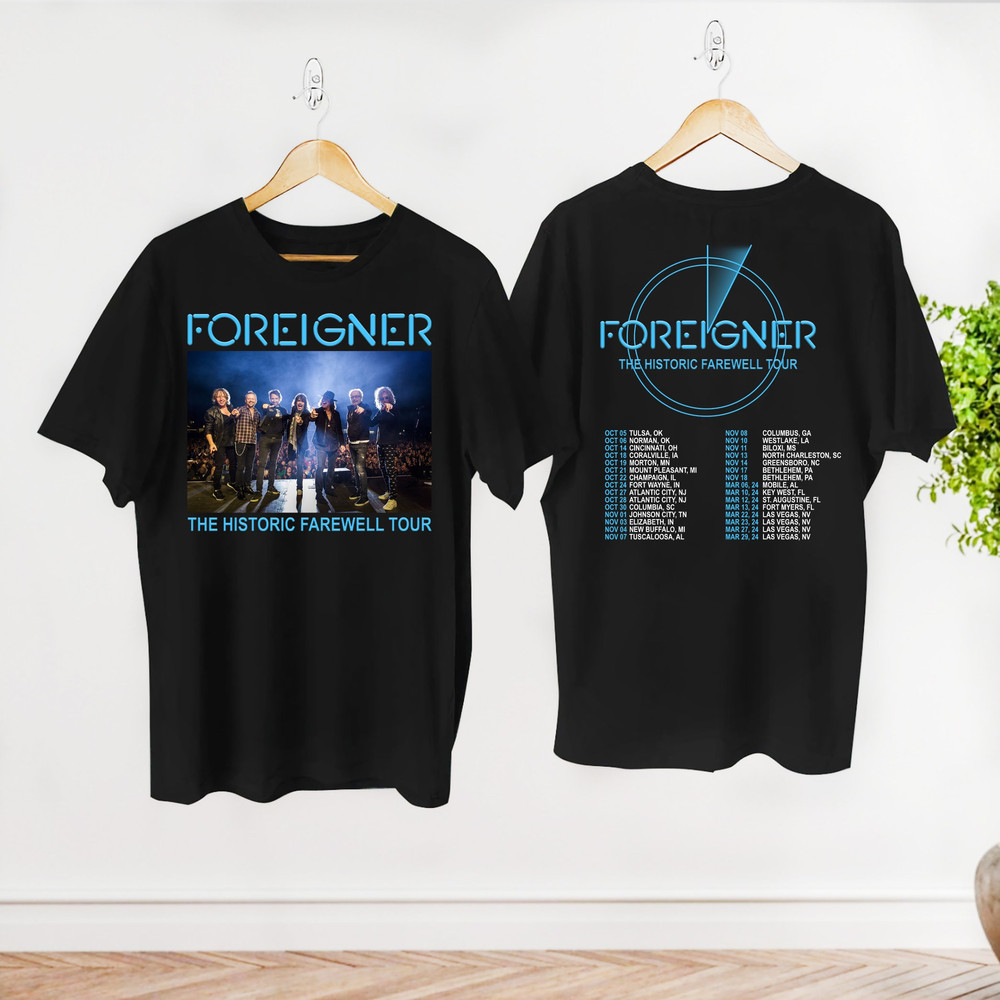 Foreigne Band Tour 2023 T-Shirt, Foreigner The Histroric Farewell Concert, Foreigner Band Fan Gift, Foreigner Rock Band Tee, Foreigner Shirt.jpg