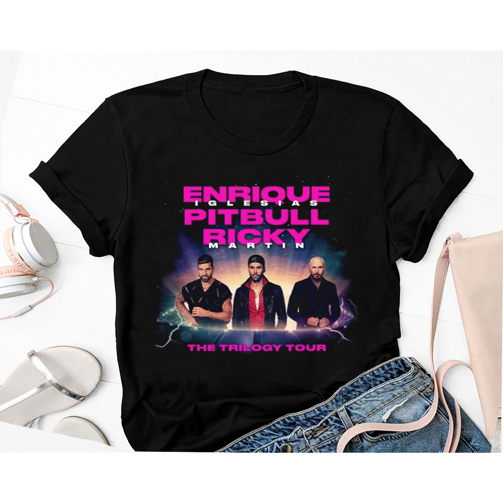 Graphic Enrique Iglesias Pitbull Ricky Martin The Trilogy Tour 2023-2024 Shirt, The Trilogy Concert Shirt, Enrique Iglesias Tour 2024 Shirt.jpg