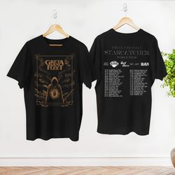graphic greta van fleet starcatcher world tour 2023 t-shirt, greta van fleet tee, rock band greta van fleet shirt