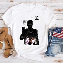 graphic the x files movie shirt, dana scully and fox mulderly t-shirt, the x files series shirt