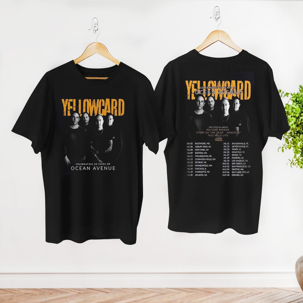 Graphic Yellowcard 2023 Tour Shirt, Yellowcard Concert Merch, Yellowcard Band Shirt, Yellowcard Rock Band Shirt, Yellowcard Fan Gift Shirt.jpg