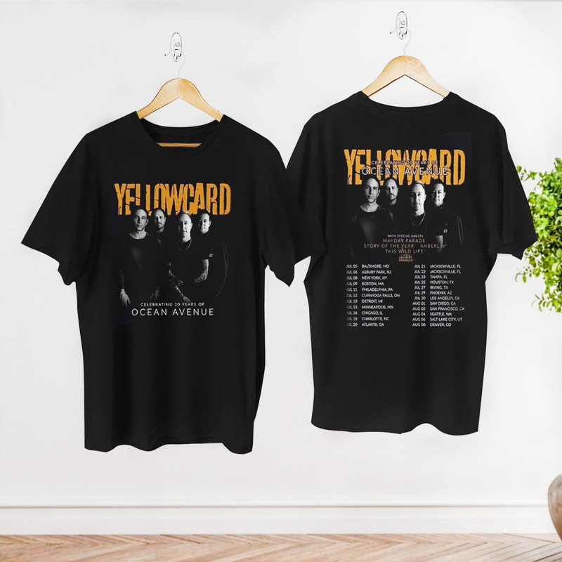Graphic Yellowcard 2023 Tour Shirt, Yellowcard Concert Merch, Yellowcard Band Shirt, Yellowcard Rock Band Shirt, Yellowcard Fan Gift Shirt.jpg