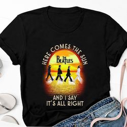 here come the sun the beatles shirt, signature the beatles band shirt, abbey road the beatles shirt