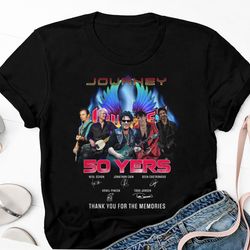 journey band 50 years signature t-shirt, journey freedom tour 2024 shirt, journey band merch