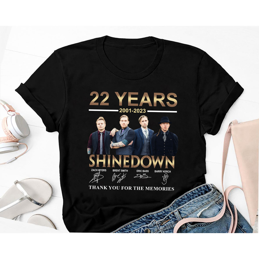 Shinedown Band 22 Years Graphic Shirt, Rock Band Shinedown Tour 2023 Shirt, Shinedown Signature Shirt, Shinedown Merch, Shinedown Fan Shirt.jpg