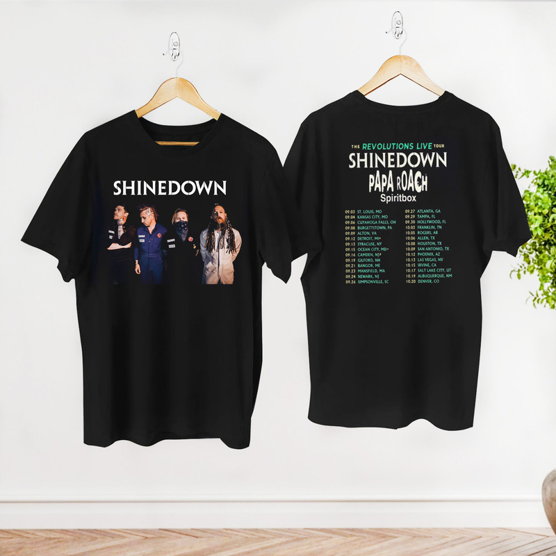 The Revolutions Live Tour 2023 Shinedown T-shirt, Shinedown Band Graphic Shirt, Rock Music Concert, Shinedown Fan Gift Shirt, Tour 2023 Tee.jpg