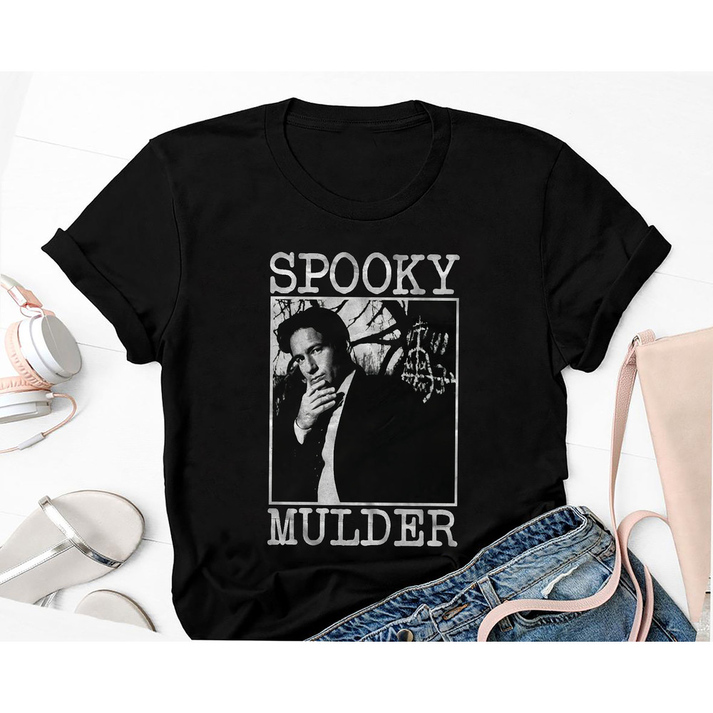 The X Files Spooky Mulder T-Shirt, The X Files Shirt Gift For Fan, Fox Mulder Shirt, X Files Movie Shirt, X Files Vintage Shirt, Alien Shirt.jpg