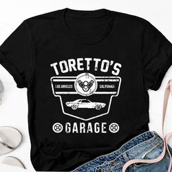 torettos garage t-shirt fast and furious muscle car tee top, fast and furious shirt gift for fan, dominic toretto shirt