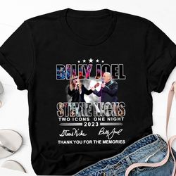 two icons one night billy joel stevie nick tour tshirt, billy joel merch shirt, billy joel shirt