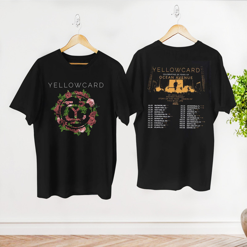 Yellowcard Logo Vintage Shirt, Yellowcard 2023 Tour Merch, Yellowcard Rock Band Shirt, Yellowcard Band Fan Gift Shirt, Yellowcard Band Tour.jpg