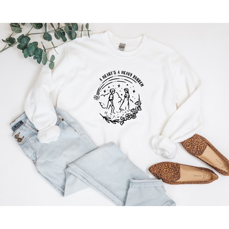 A Heart's A Heavy Burden Sweatshirt, Sophie Hatter Quote, Anime Sweatshirt, Howls Castle Sweatshirt, Hayao Miyazaki.jpg