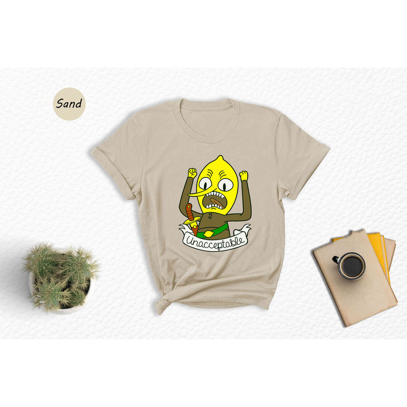 Adventure Time Shirt, Earl of Lemongrab Tee, Lemongrab Unacceptable, Funny Cartoon Shirt, Adventure Time Gift, Cartoon Lover Tee.jpg