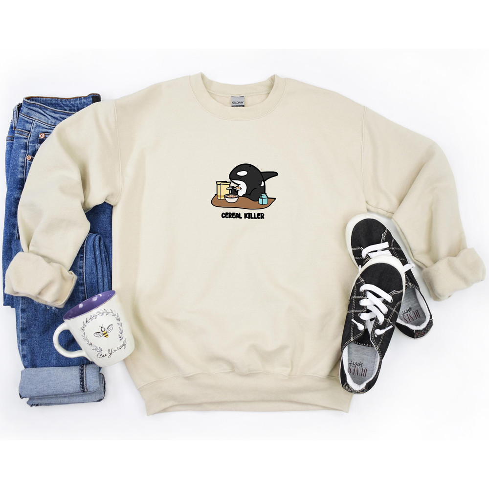 Cereal Killer Sweatshirt, Funny Orca Whale Sweatshirt, Orca Whale Sweater, Joke Sweatshirt, Funny Meme.jpg