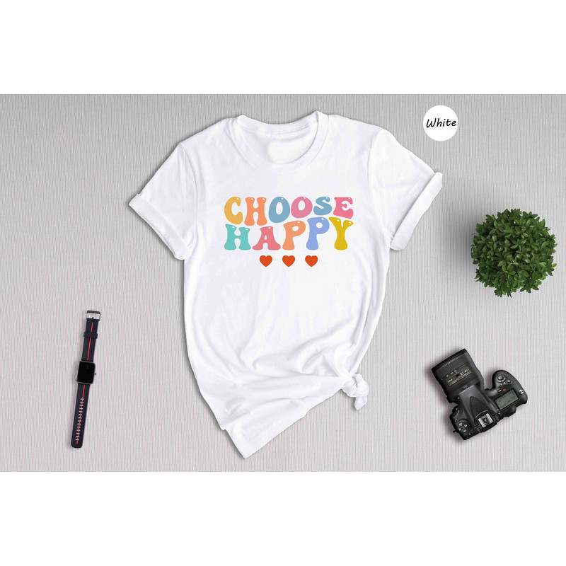 Choose Happy Shirt, Groovy Shirt, Boho Shirt, Happy Shirt, Inspirational Shirt, Motivational Shirt, Trendy Shirt.jpg
