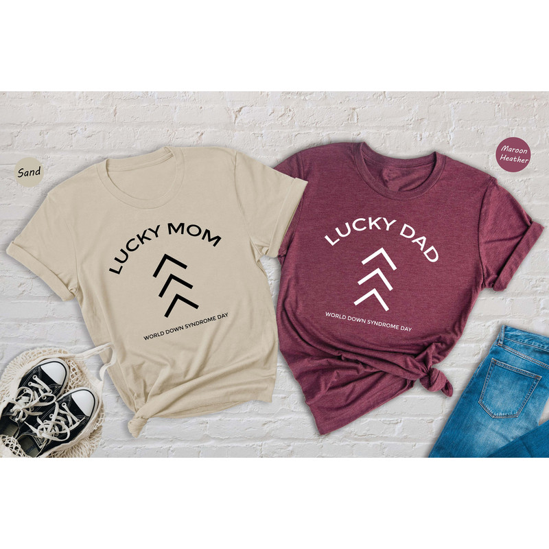 Custom Lucky Dad Down Syndrome Shirt, Custom Lucky Mom Tee, Down Syndrome Tee, Lucky Few Shirt, The Lucky Few Parent Shirt, Down Syndrome.jpg