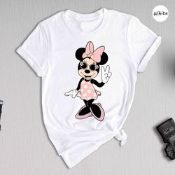minnie summer shirt, disney summer shirt, groovy minnie mouse shirt