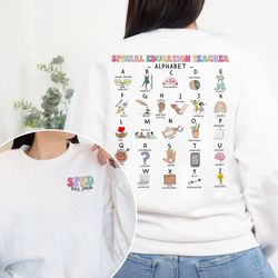 custom special education teacher shirt, special education alphabet, sped teacher gift, gift for her