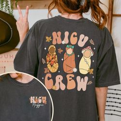 fall nicu nurse crew shirt, custom nurse shirt, neonatal icu nurse shirt, gift for her