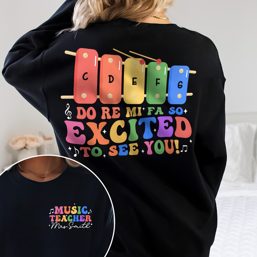 Music Teacher Shirt, Personalized Gift For Music Teacher, Custom Teacher Shirt, Back To School Shirt, Music Teacher Gifts.jpg