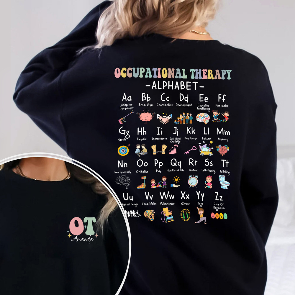 Occupational Therapy Alphabet Shirt, Custom OT Shirt, ABC Shirt For Occupational Therapist, Therapist T-shirt, OTA Shirt, Back To School Tee.jpg