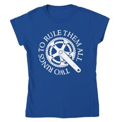lord of the chainrings 2 rings to rule them all women's road cycling t-shirt, gift for him, unisex t-shirt
