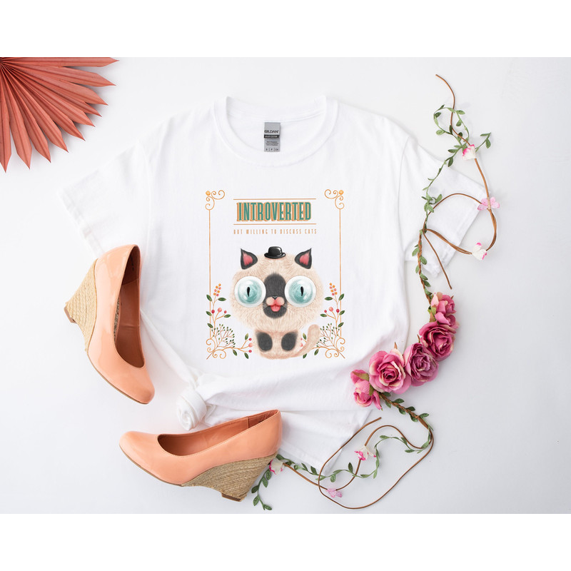 Introvert T-Shirt, Funny Shirt, Casual Shirt, Introvert Girl Shirt, Funny Quote Shirt, Cat Quote Shirt, Shirts For Introverts, Kittin Shirt.jpg
