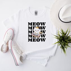 keyboard cat t-shirt, music kitty, cute cat tee, gifts for her, gifts for cat mom