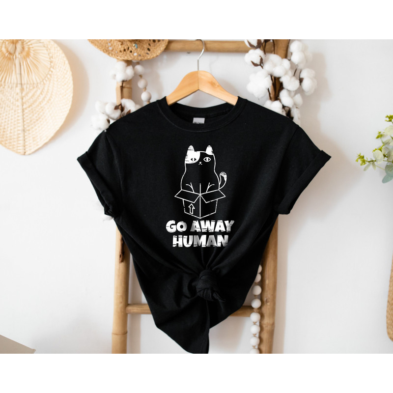 Sarcastic Cat Shirt For Pet Lovers, Quirky Design Tee For Women, Minimalistic Graphic, Sassy Vibes Top, Simple Font Tshirt, Cute Party Tee.jpg