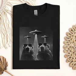 retro capybara selfie with ufo shirt, retro capybara sweatshirt, capybara hoodie