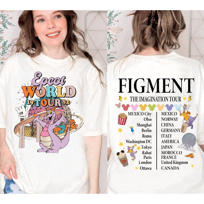 Disney Figment Two-Sides Shirt, Figment Shirt, One Little Spark Of Inspiration T-Shirt, Purple Dragon Shirt, Disney Epcot Shirt.jpg