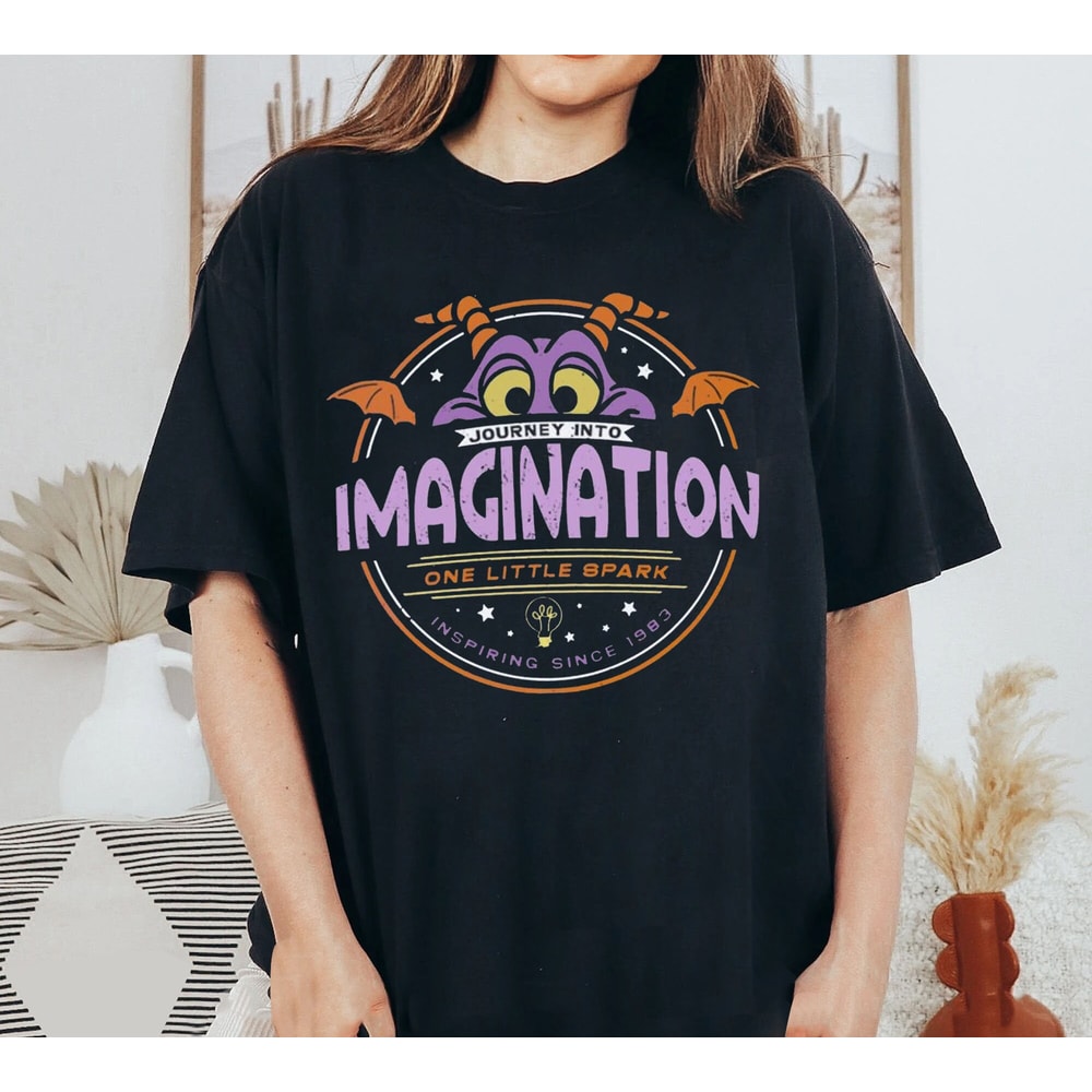 Figment Journey Into Imagination One Little Spark Shirt, Vintage Disney Epcot Trip T-shirt, Purple Dragon Tee Disney Trip Shirt.jpg