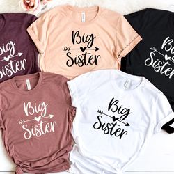 big sister with arrow shirt, family shirt, little sister shirt