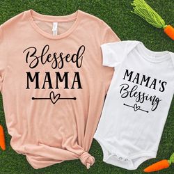 blessed mama shirt, mama's blessing shirt, thanksgiving shirt