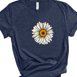 daisy shirt, wildflower shirt, boho shirt, floral t-shirt gift, birth month flower